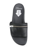 zip applique flip flops 