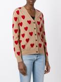 intarsia red cardigan