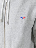 hoodie with tri-colour logo chest embellishment 