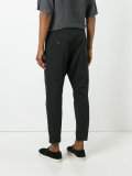 drop-crotch cropped trousers