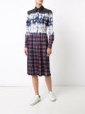 tie-dye plaid shirt dress