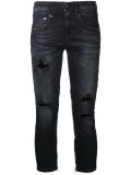 cropped distressed jeans 