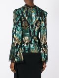 gathered jacquard blouse 