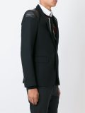 quilted shoulder blazer