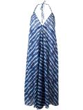 halterneck striped dress