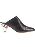 panelled heel mules