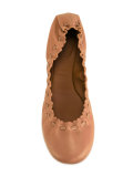 scalloped ballerina shoes