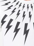 lightning bolt print T-shirt