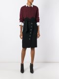 belted button skirt 
