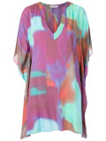 v neck printed kaftan