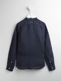 band collar shirt