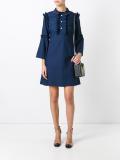 ruffled detailing flared dress