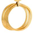 logo hoop clip-on earrings