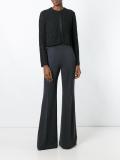 semi-sheer floral lace cropped jacket