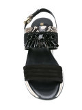 snake print platform sandals
