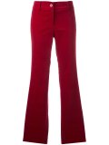 side stripe flared trousers