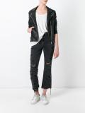 distressed cropped jeans