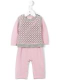 Woven knitted romper