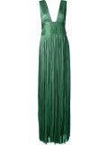 deep V-neck long dress