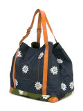 embroidered daisy tote 