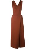 sleeveless wrap around dress