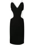 contrast fitted dress 