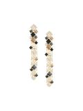 hanging embossed stone earrings