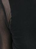 sheer longsleeved knit blouse