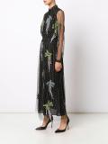jacquard lace overlay dress