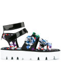 floral platform sandals 