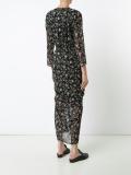 lateral slit gathered dress