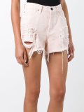 distressed denim shorts