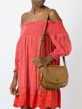 front zip saddle shoulder bag