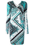paisley patterned dress