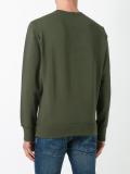 star patch ribbed trim sweatshirt