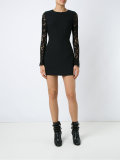 lace sleeves fitted dress