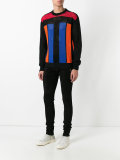 striped pointelle jumper