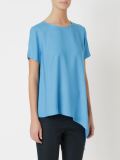 round neck asymmetric blouse