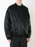 slogan back bomber jacket