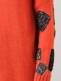 stone embellished knit blouse