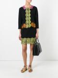 lace detail straight skirt