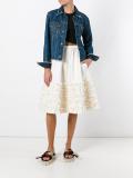 ruched midi skirt