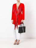 stripe front tote bag