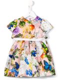 butterfly garden print dress