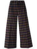 checked cropped trousers 