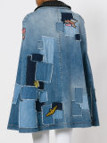 denim patchwork cape 