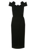 cut-off neck detail dress