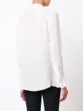 deep V-neck longsleeved blouse