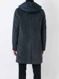 button down hooded coat