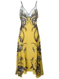 lace detailing long evening dress